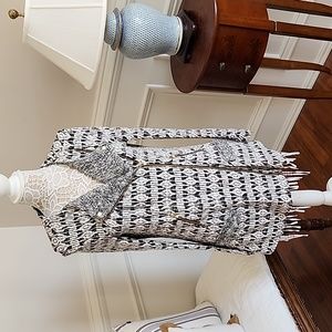 Lucky Brand asymmetrical zip knit jacket.